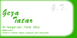 geza tatar business card