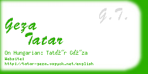 geza tatar business card